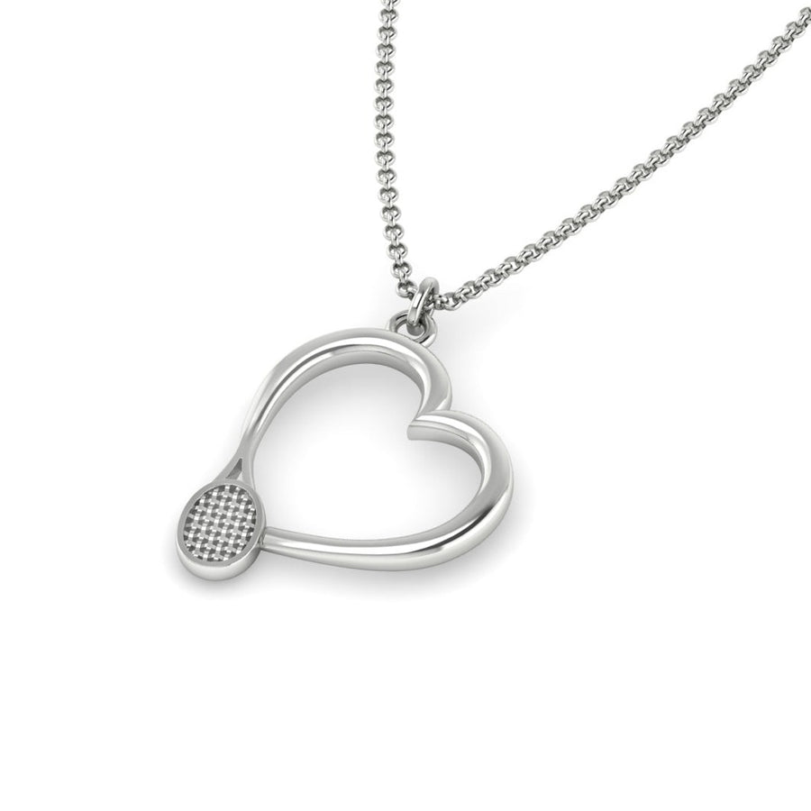 Tennis heart pendant