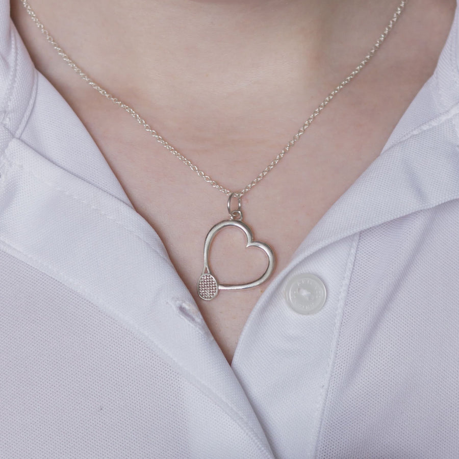 Tennis heart pendant