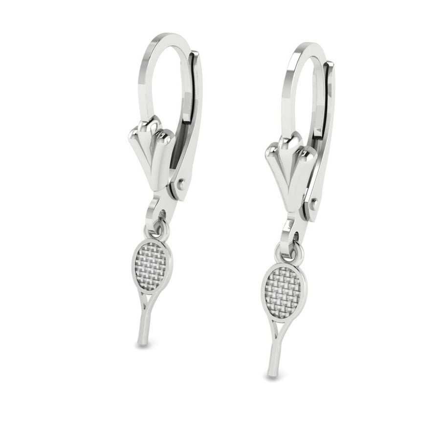 Tennis racket drop earrings